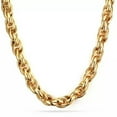 thumbnail image 2 of 9/11mm Fashion Gold Twist Chain Stainless Steel Metal Necklace for Men Women, 2 of 5
