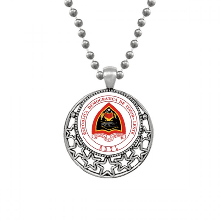 Dili East Timor National Emblem Necklaces Pendant Retro Moon Stars Jewelry