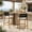 Black, variant on Christopher Knight Home Outdoor Counter Height Bar Stools with Rope Back and Cushions, Black, Set of 2