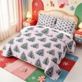 thumbnail image 3 of Manfei Rustic Christmas Candle Bed Spread Queen,Winter Holiday Queen Coverlet Set,3-Piece,1 Quilt and 2 Pillowcases, 3 of 7
