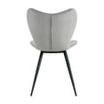 thumbnail image 4 of 19 Inch Velvet Kitchen Chair, Dining Chair with Black Metal Legs, Simple Bar Stool Upholstered Dining Chairs, Accent Desk Chair Dining Room, Kitchen, Vanity, Living Room(Gray,Set of 8), 4 of 10