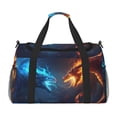 thumbnail image 1 of Balery Red And Blue Fire Dragon C Bolsa de Gimnasio para Mujeres, Bolsa de Viaje con Bolsillo Húmedo, Bolsa de Fin de Semana para Mujeres, Bolsa de Viaje Resistente al Agua, 1 of 7