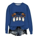 thumbnail image 2 of Cowsor Kids Clothes Pumpkin Graphic Sweatshirt Spooky Fall Vibes Outfit Dog Ghost Long Sleeve Pullover Tops, 2 of 3