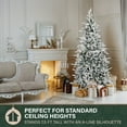 thumbnail image 5 of Fraser Hill Farm 7.5-Ft Flocked Mountain Pine Artificial Christmas Tree, FFMP075-0SN, 5 of 17