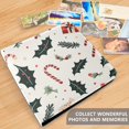 thumbnail image 4 of FORMRS 3 Ring Photo Album 4"x6" Self Adhesive Large Capacity PU Leather Cover, White Christmas Holly, 4 of 7