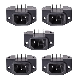 Connecteur Prise C14 Montage Panneau - Angle Droit 250V 10A/15A - Marque Uxcell - Neuf