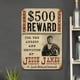 thumbnail image 2 of Placa Metal Vintage Jesse James Wanted Pintura Hierro Rectangular 20x30 Cm, 2 of 9