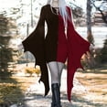 thumbnail image 2 of IROINNID Bodycon Dress for Women Sexy Long Sleeve Bandage Patchwork V-Neck Dresses,Burgundy, 2 of 6