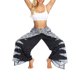 thumbnail image 5 of VISgogo Pantalones de pierna ancha de verano para mujer, pantalones sueltos sueltos de tiro medio con estampado bohemio con divisiones para yoga, playa, vacaciones VISgogo  moda, 5 of 9