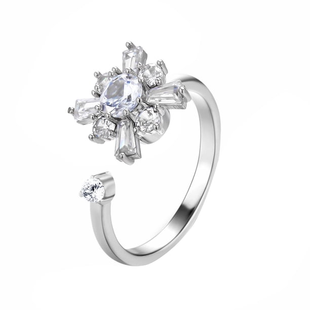 Anillo Giratorio Anillo Clásico Joyería de Moda Anillo Luminoso con Diseño de Sensación