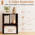 thumbnail image 6 of Topbuy 2-Tier Storage Night Stand Open Display Shelf MDF End Table Walnut, 6 of 9