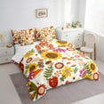 thumbnail image 3 of Castle Fairy Cartoon Mushroom 7pcs Bedding Comforter Set,Vintage Flower Queen Bedding Sets Super Cozy,Spring Garden Queen Sheet Sets,Breathable Botanical Home Decor, 3 of 8