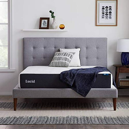 LUCID 10 Inch Memory Foam Medium Feel – Gel Infusion – Hypoallergenic Bamboo Charcoal – Breathable Cover Bed Mattress Conventional, Full