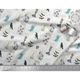 thumbnail image 2 of Soimoi Polyester Crepe Fabric Ghost,Skull & Witch Halloween Print Sewing Fabric Yard 42 Inch Wide, 2 of 3