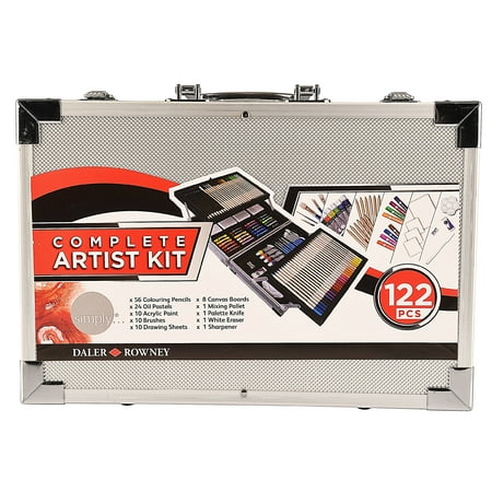 Daler-Rowney Simply Art Essentials Set, Complete Artist Kit, 122