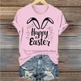thumbnail image 6 of AGWOLF Womens Tops for $5 Happy Easter Shirts for Women Cute Letter Printed Rabbit Graphic Tee Casual Short Sleeve Crewneck Tops Easter Gift for Teen Girls, 6 of 6