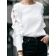 thumbnail image 2 of Blusa elegante de otoño VONDA de talla grande 5XL, color liso, a la moda, para mujer, 2024, con volantes, manga larga, holgada, informal, 2 of 5
