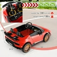 thumbnail image 3 of Costway 4WD 2-Seater Ride on Car, Licensed Lamborghini Kids’ Vehicles with Remote Control Red, 3 of 10