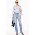 thumbnail image 6 of Women's Beau Blue Loose Straight Leg Cropped Jeans – Casual High Waist Fit for Everyday Wear, 18, 6 of 12