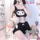 thumbnail image 2 of Sanrio Kuromi-ropa interior Kawaii de felpa suave para niñas, Conjunto de sujetador con pompón, Top de tubo, bonito regalo de vacaciones, 2 of 4