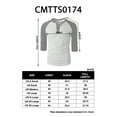 thumbnail image 5 of H2H Mens Casual Slim Fit Raglan 3/4 Sleeve Henley T-Shirts(CMTTS0174), 5 of 5