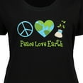 thumbnail image 4 of Inktastic Peace Love Earth Women's Plus Size T-Shirt, 4 of 5