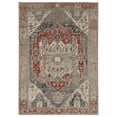 thumbnail image 2 of Contemporary Home Living 5' x 7.5' Traditional Rectangular Area Throw Rug - Cream and Blue, 2 of 8