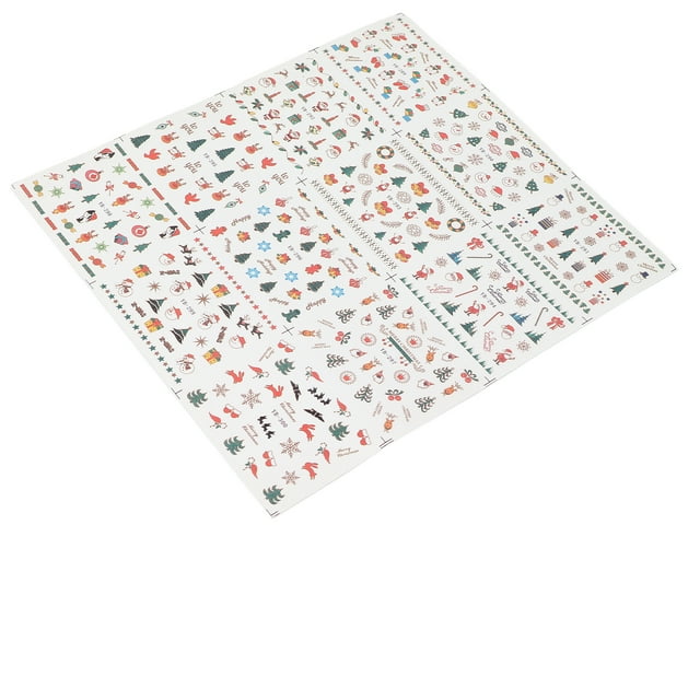 Nail Art Christmas Sticker, Nail Art Decals Multiple Styles Looking Widely Used For Christmas