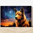 thumbnail image 4 of Norwegian Buhund Dog Canvas Van Gogh Starry Night Wall Art Gifts Canvas Wall Art Frame Music Artist Customized Canvas Framed Photo Art Work For The Bedroom(Gifts For Dog Lover ), 4 of 6