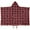 Red Christmas Plaid, variant on Red Christmas Plaid and Snowflake Pattern Hooded Bath Towel，50"x30" for Ages 3 To 12 Kids, Quick Dry Lightweight Soft Microfiber Hood Beach Towel Cover Up for Kids