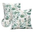 thumbnail image 2 of Outdoor Throw Pillow Cover Summer Green Dollar Eucalyptus Leaf Waterproof Cushion Covers 2 Pack Watercolor Foliage Gold Lines Pillow Cases Home Decoration for Patio Garden Couch Sofa, 2 of 7