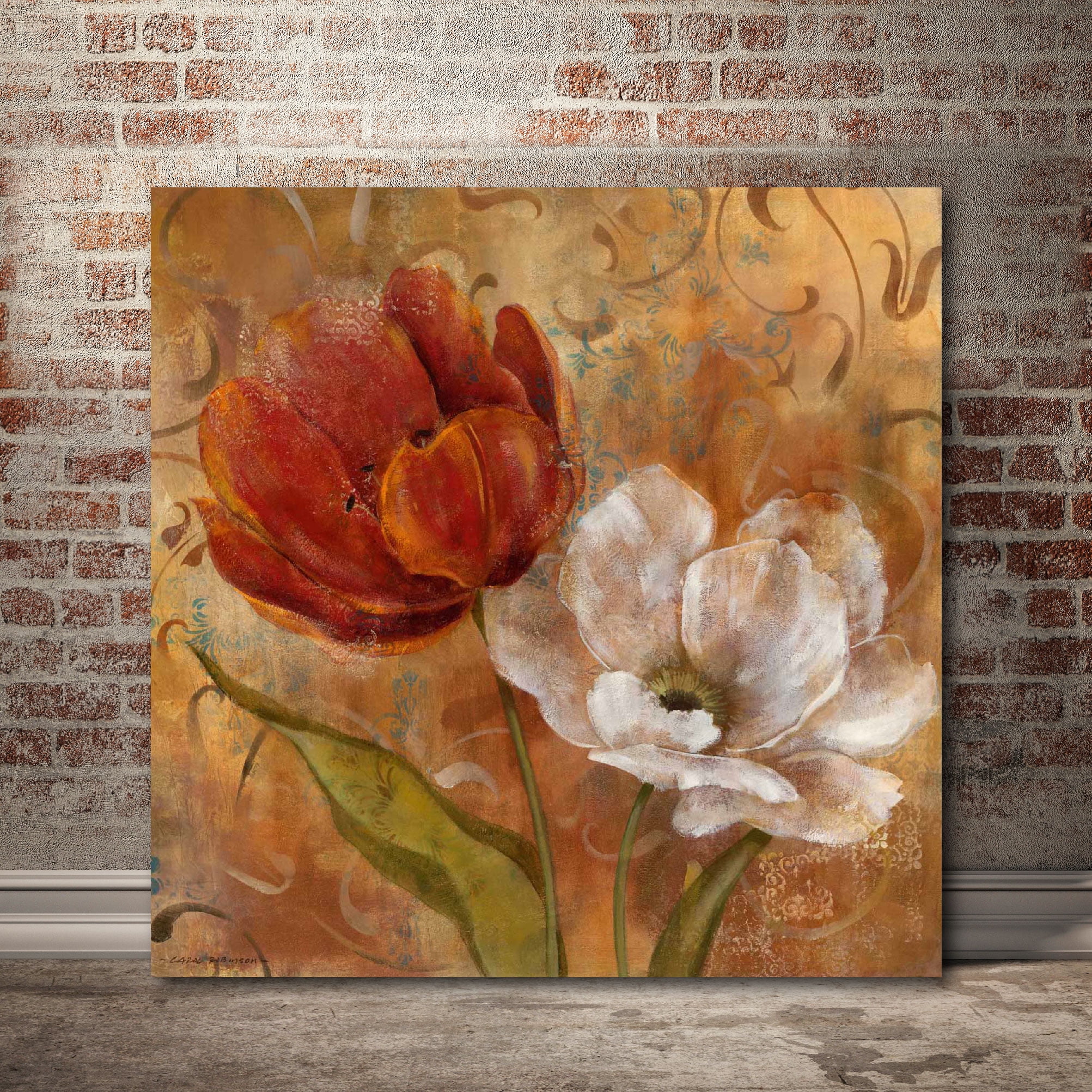 Courtside Market Flower Duet II Gallery-Wrapped Canvas Wall Art, 16x16