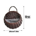 thumbnail image 2 of Snmubt Woven Hanging Basket Storage Basket Flower Pot Hanging Wall Basket (Coffee), 2 of 2