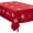 Red, variant on Fennco Styles Embroidered Snowflake Christmas Tablecloth 70 x 160 Inch - Red Table Cover for Holiday Décor, Family Gathering, Special Events and Everyday Use