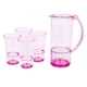 thumbnail image 1 of Set de Jarra Transparente Rosa con 4 Vasos – Plástico Resistente, 1 of 1