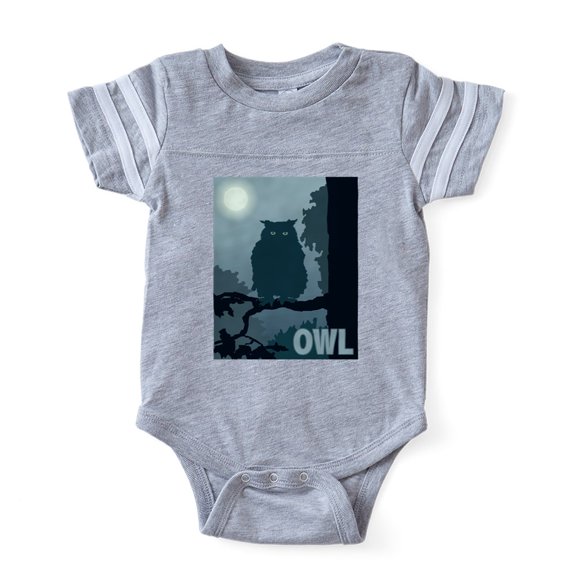 CafePress - Owl CROP Text - Cute Infant Baby Football Bodysuit