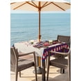 thumbnail image 4 of Square Outdoor Tablecloth with Umbrella Hole 4th of July Outside Table Cloth Waterproof Patio Table Cover Red Blue Plaid Truck Floral Independence Day Zipper Tablecloths for Picnic Camping 54x54 Inch, 4 of 8