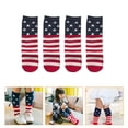 thumbnail image 3 of Frcolor 1 Set 2 Pairs Independence Day Mid-calf Socks Baby Socks Cotton Infant Stockings, 3 of 6