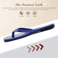 thumbnail image 4 of Womens Square Flip Flops, Patent Leather Flat Sandals with Memory Foam Insole, Non-Slip Lightweight Minimalist Open Toe Summer Vacation Dressy Beach Essentials Slippers, 4 of 7