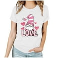 thumbnail image 2 of AGWOLF Valentine's Day Shirts for Women Cute Gnome Graphic Tees Loose Fit Short Sleeve Tshirts Casual Love Print Crewneck Tshirt Valentines Gifts for Women, 2 of 7