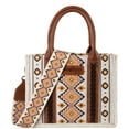 thumbnail image 5 of Wrangler Aztec Tote Bag for Women Boho Shoulder Purses and Handbags, Coffee, 5 of 7