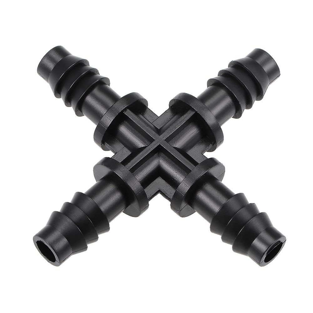 Barb Drip Pipe Connector 8mm Inner Diameter Hose Fitting 4 Way for