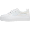thumbnail image 7 of FOSDUO Women's Glitter Platform Sneakers Bling Thick Sole Rhinestone Sequin Lace-Up Non-Slip Breathable Casual Shoes for Wedding Party Daily Wear(White Glitter,US5), 7 of 7