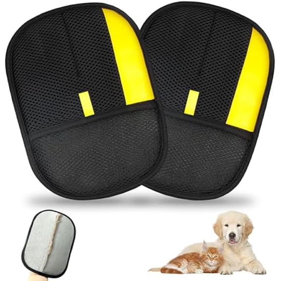 Pet Hair Removal Glove,2 Pcs Newly Upgraded Pet Hair Remover Gloves for Cats & Dogs,9.45″ x 7.1″ Large Electrostatic Pet Hair Gloves,Reusable Pet Hair Remover Tool For Couch Clothes Carpet Car Seat