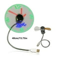 thumbnail image 3 of Multifunctional Display Real Time Temperature Portable Household USB Clock Fan Lightweight Cooling Fan For Travel Office, 3 of 8
