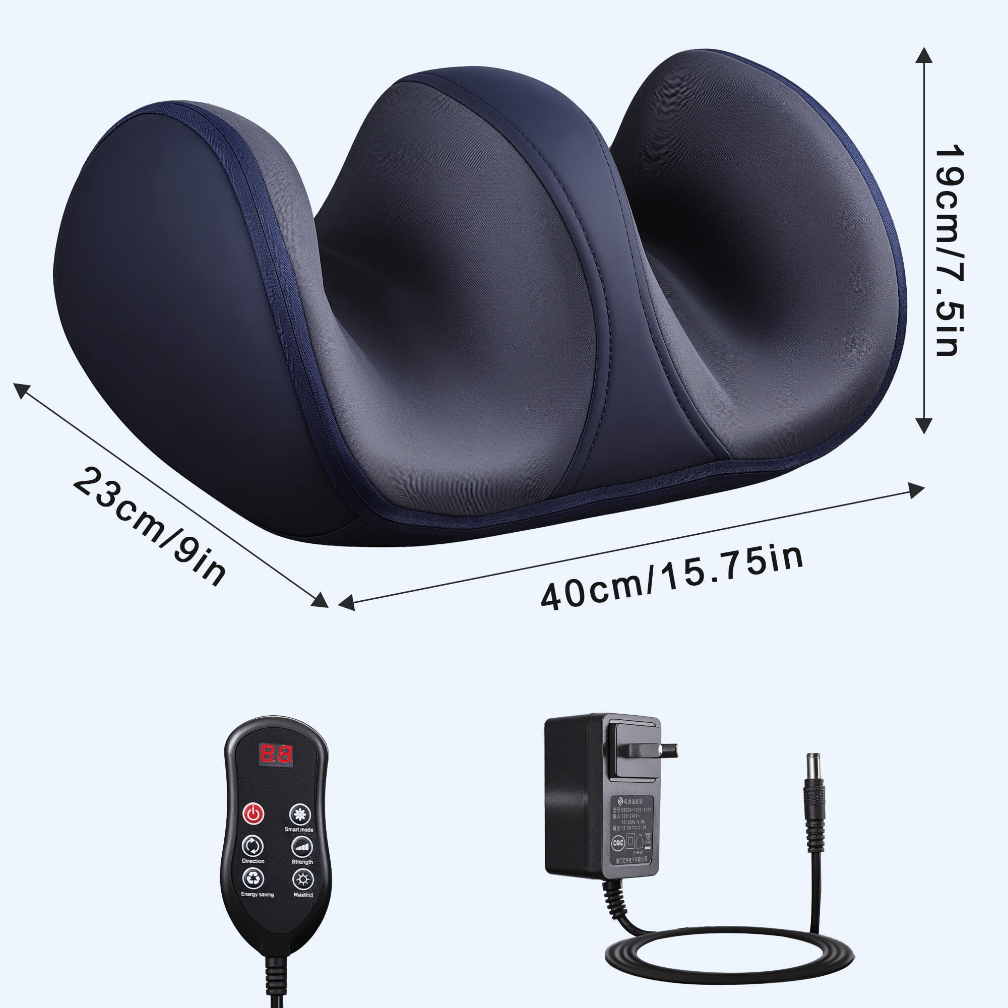 ALLJOY Shiatsu Foot Massager Machine with Heat, Foot and Calf Massager for Plantar Fasciitis, neuropathy,Pain Relief, Gifts for Women & Men
