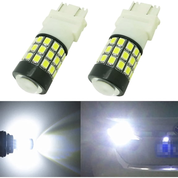 Alla Lighting 2pcs Super Bright 6000K Xenon White 3157 3047 LED Bulbs Rear Turn Signal Lights Brake Lights Tail Light Replacement for 1999-2013 Silverado 1500 2500 3500 HD