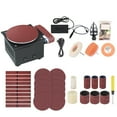 thumbnail image 1 of TFixol Mini Bench Belt and Disc Sander Sanding Roller with Flexible Extension Rod Kit Electric Edge Sharpener 7 Variable Speed with Sanding Disc/ Belt/ Band/ Wheel DIY Benchtop Polishing Grinding Mach, 1 of 7