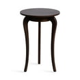 thumbnail image 4 of Kate and Laurel Mariona Traditional Round Mango Wood Side Table, 16 x 16 x 24, Dark Brown, Vintage Circle End Table with Classic Curved Legs for Living Room Home Decor or Bedroom Nightstand Decor, 4 of 9