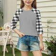 thumbnail image 5 of IUYRTFE Kids Boys Girls Casual Fashion Round Neck 3/4 Sleeve Printed T-Shirt Blouse Summer Spring Top Comfortable Soft Daily Wear Play Outfit School Clothes(Gray#3,13 Years), 5 of 7